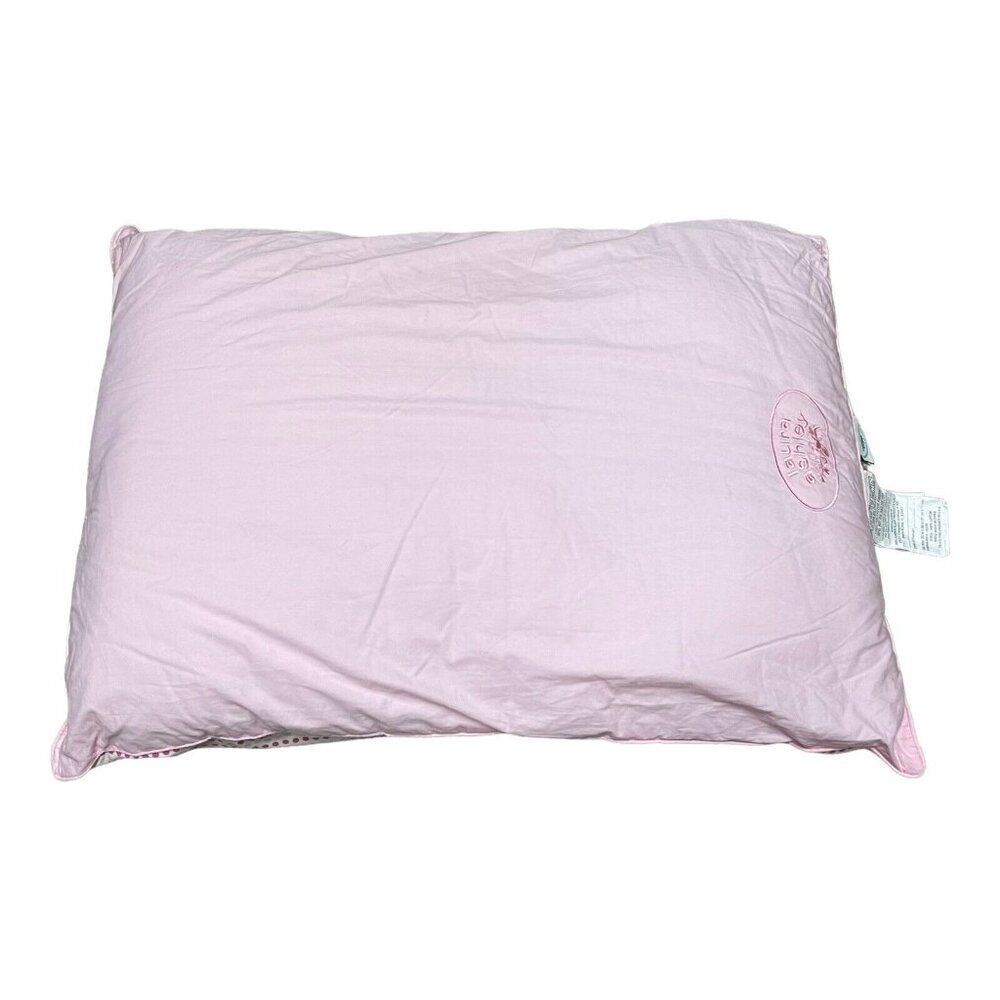 Laura Ashley Home Light Pink Striped Bed Standard Pillow Reversible 28x19.5 RARE